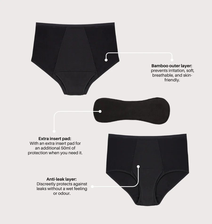 Floral Lace Brief – Extra Heavy Urine Leakage - Image 7